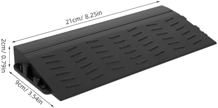 Cabilock Threshold Ramp for Wheelchairs and Robot Vacuums Durable Plastic Entry Ramp 8.26X3.54X0.78In Indoor Outdoor Doorway Curb Mat for Smooth Access