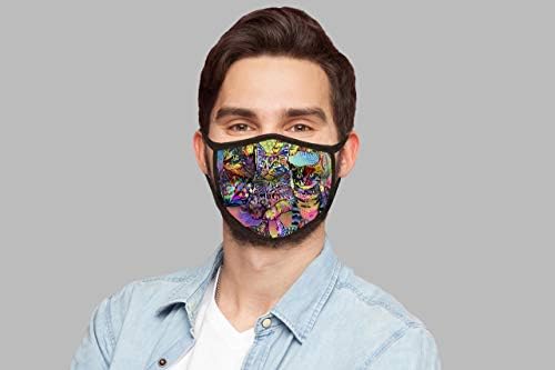 Cats, 100% Cotton, Double Layer, Washable & Reusable, Non-Medical Face Mask…