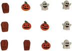 Halloween Sprinkles Icing Decoration for Cupcake Decorating, Halloween Pumpkin, Edible Ghost Tombstones Cake Cupcake Topper for Baking Cookie Ice Cream Candy Decoration