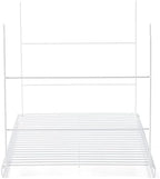 Rubbermaid Universal Closet 24 Inch Long Durable Steel Custom Wire Hanging Added Storage Shelf Accessory, White