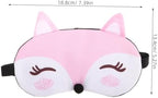 FOMIYES 2pcs Cute Cartoon Fox Eye Mask for Soft Gentle Sleeping Masks with Band for Home Travel Naps