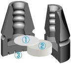Tornado Gel Cane & Crutch Tips, Fits Shafts of 3/4 to 1 Inch, Black, Pair