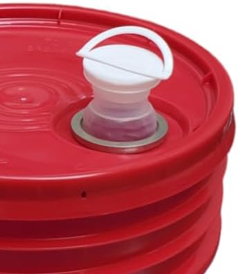 5 Gallon Bucket with Lid & Handle Pour Spout Airtight Food Grade HDPE Pail Storage Container Leak Proof Gamma Seal Premium Quality BPA Free Buckets All Purposes Liquid Contents FDA Compliance (Red)