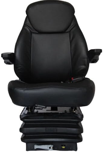 New Tractor Seat Compatible with Heavy Duty Mechanical Suspension with Adjustable Headrest and Armrest, 3 Different Height Positions, for Tractors, Dozers, Excavators, Mowers