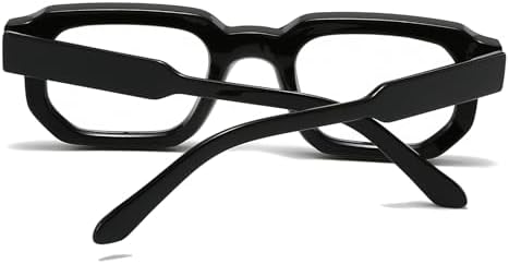 LJCZKA Square Blue Light Blocking Glasses for Men Women Thick Computer Glasses Anti Eyestrain for Reading Texting