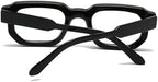 LJCZKA Square Blue Light Blocking Glasses for Men Women Thick Computer Glasses Anti Eyestrain for Reading Texting