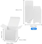 QBXMY7 10Pcs Small Gift Boxes with Lids,Mini White Gift Box,Cardboard Paper Present Box Favour Box,Small Party Favor Boxes for Birthday Wedding Christmas Bridesmaid Gift Box with Lid,3.9x3.9x3.9in