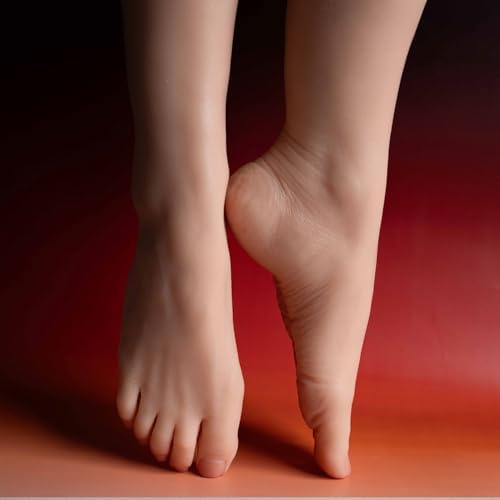 2pc Silicone Feet Model, Realistic Fake Foot Female Mannequin, Shoe Sock Jewerly Sandal Display