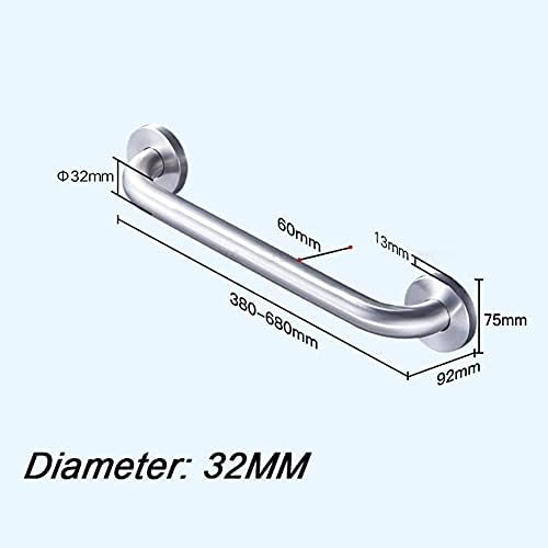 Safety Grab Bar for Bathtub,Handicap Grab Bars Brushed Nickel for Bathroom, Handrail with Sturdy Base Safety Support Rail for Bathtubs and Showers, Toilet Assist/Silver/48Cm