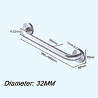 Safety Grab Bar for Bathtub,Handicap Grab Bars Brushed Nickel for Bathroom, Handrail with Sturdy Base Safety Support Rail for Bathtubs and Showers, Toilet Assist/Silver/48Cm