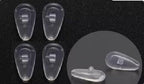 4 5 8 10 Pairs Soft Eyeglasses Nose Pads Push in No Screw Silicone Comfort Air Chamber Cushion Anti Slip Flexible Nose Pieces for Sunglasses Replacement Part Multi Selection... (8 Pairs Clear)