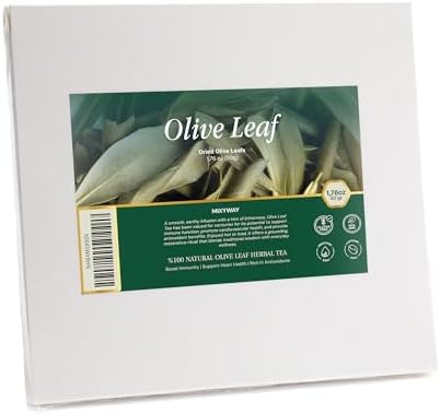 MIXYWAY – Olive Leaves (Loose Leaves) – 1.76 oz (50 g) – Premium Quality – Naturally Dried – Herbal Tea Leaves for Brewing