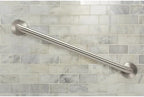 Moen Matte Black 24-Inch Bathroom Safety Grab Bar with Concealed Screws for Elderly Shower Support, R8724BL