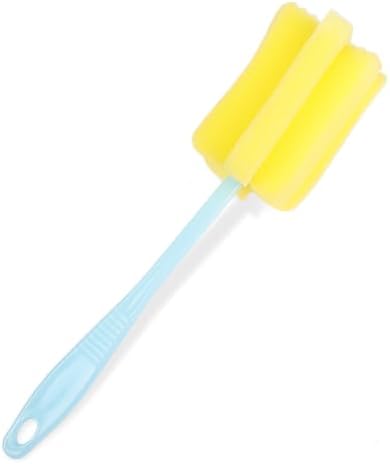 1Pcs Dishwashing Foam Sponge Brush with Long Handle for Wine Glasses, Coffee Mugs, Water Bottles, Pots, Cups, Soft Scrubber for Kitchen Cleaning (Random Color, 20x5x5cm)