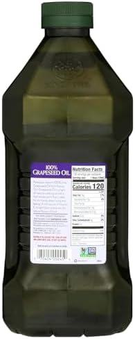 Pompeian 100% Grapeseed Oil - 68 Fl Oz - Grapeseed Oil for High Heat Cooking - Light and Subtle Flavor for Deep Frying and Baking Desserts - High Smoke Point