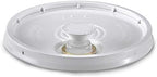 3.5, 5, 6, 7 Gallon White Plastic Snap-on Pail Lid w/ Pour Spout ~ (1 Lid) ~ HDPE (High Density Polyethylene) Utility Bucket Top for Pouring Contents