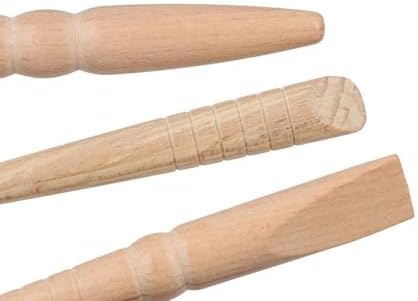 3 Pcs/Set Wooden Massage Stick Foot Hand Massage Wood Stick Tools Smooth Wood Rod Acupuncture Point Massager