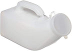 Homecraft Economy Male Urinal, Long Neck Incontinence Pee Bottle, Clear Plastic, 33 Ounce Capacity, Medical Equipment, Urine Collection Device, Spill Proof Device, Portable Urinal Bottle, Snap-On Lid