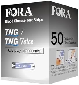 FORA TN'G Voice Blood Glucose Strips (50 Count/Vial, NOT Compatible with FORA Test N'GO Advance Voice Meter) (1)