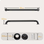 32 Inch Shower Grab Bar, Matte Black Bathroom Grab Bar Handle with Anti-Slip Knurled Grip, Stainless Steel Bath Balance Bar, 1.25" Diameter Bath Safety Bar Support for Seniors Elderly Pregnant