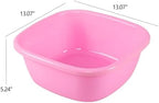 12 Quart Square Plastic Dish Pans, Set of 4 Small Plastic Dish Wash Basins
