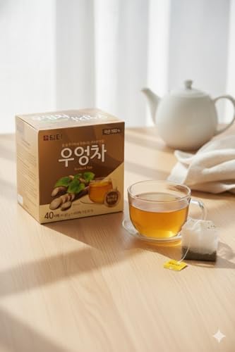 Damtuh Korean Burdock Root Tea – Herbal Wellness & Soothing Drink, Caffeine-Free – 40 Tea Bags (1.5g each)