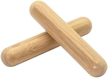 12 PCS Solid Bamboo Massage Stick Sets Warm Bamboo Therapy Massage Tools Guasha Tools for Body Sculpting Use at Home/Professional Massage Studio