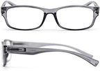MODFANS Set of Reading Glasses 1.75 for Men Women Readers with Comfortable Spring Hinge Stylish Look with Pouch
