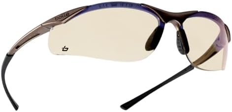 Bollé Safety 40047, Contour Safety Glasses, anti-scratch, grey black frame, ESP Lenses