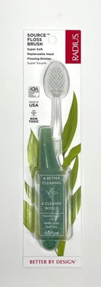 Radius Source Toothbrush with Replaceable Brush Head ADA Accepted Improve Gum Health & Reduce Issues - Super Soft - Soda Pop Eco-Grind - Pack of 1