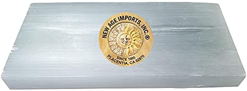 New Age Imports, Inc.® ~ Premium Quality Selenite Charging Plate 8x4" - Approx. 2 LBs. Great for Wicca, Reiki, Healing, Metaphysical, Chakra, Positive Energy, Meditation, Protection, Decoration.