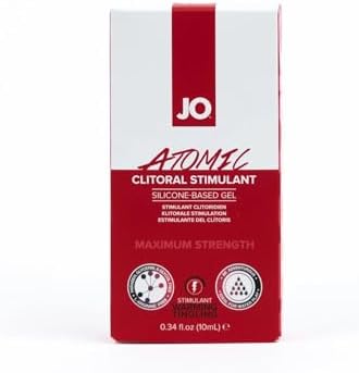 JO Atomic Clitoral Gel – Silicone Based Warming Clitoral Stimulant Gel for Women, Intense Sensation – 10 mL