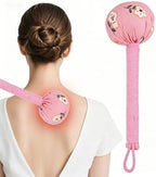lefeke Manual Massage Hammer, Mugwort Massage Hammer, Handheld Body Percussion Tool for Back Neck Shoulder Leg Muscle Relief 26cm-Pink