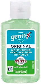 Germ-X Original Hand Sanitizer, 2 Fl Oz (Pack of 24), Less Drying Moisturizing Gel with Aloe and Vitamin E, No Rinse Formula, Bulk Mini Travel Size for On-The-Go