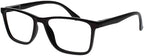 OPULIZE NYX Reading Glasses with Blue Light Blocking for Women Men, Rectangular Frame with UV & Eyestrain Protection, Anti-Glare Computer Gaming Glasses, Black, Grey, Clear +2.5 (Pack of 3)
