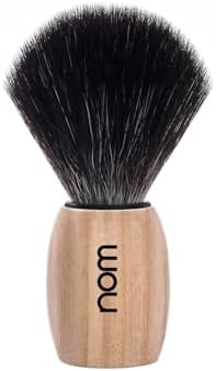 NOM Ole Shaving Brush | Vegan Shave Brush for Shaving soaps and creams | sustainable eco-friendly and reusable | Exfoliating Shaving Brush | Pure Ash handle