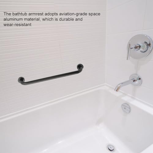 Black Space Aluminum Anti Skid Bathtub Handle Handrail Safety Grab Bar Bathroom Supply 50cm