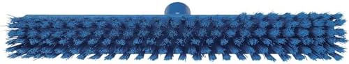 Vikan 31743 Broom,Push,Soft/Stiff,16.5",PP/PBT,Blue