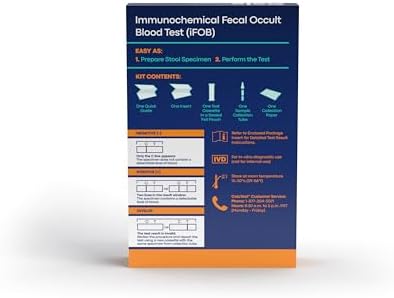 Reese's ColoTest, FIT Immunochemical Fecal Occult Blood Test Kit at Home, 1 Ct, Easy to Use Colon Health Screening, Detects Hidden Blood in Stool, 1-Minute Results, 98.8% Accurate