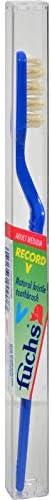 Fuchs Brushes Record V Natural Bristle Toothbrush, Adult, Medium