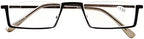 Eyekepper Quality Spring Hinges Half-Rim Reading Glasses Gunmetal +1.25