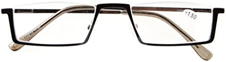 Eyekepper Quality Spring Hinges Half-Rim Reading Glasses Gunmetal +1.25