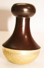WITSOUL Bronze Kansa Natural Vatki Cup with Handle for Foot Massager, Relaxation and Deep Cleaning Ancient Indian Technique Ayurvedic (Dark Brown PCS 1)