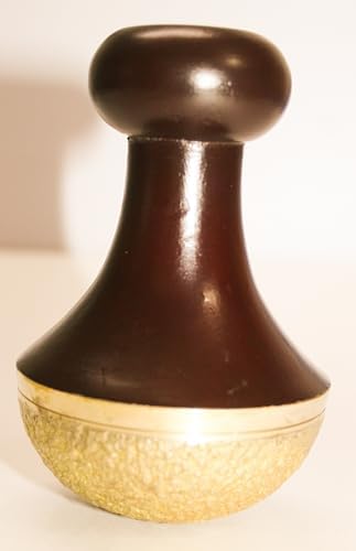 WITSOUL Bronze Kansa Natural Vatki Cup with Handle for Foot Massager, Relaxation and Deep Cleaning Ancient Indian Technique Ayurvedic (Dark Brown PCS 1)