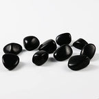 Tumbled Polished Natural Black Obsidian Stones, Crystals and Healing Stones Quartz Bulk for Wicca, Reiki, Healing Energy, Chakra Stones, Witchcraft Supplies(10Pcs)