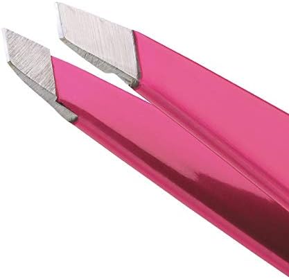 Tweezerman Mini Slant and Point Tip Tweezer - Tweezers Set for Eyebrows, Travel Tweezers for Eyebrows, Facial Hair
