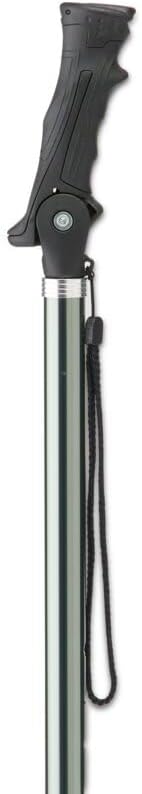 Medline 2 in 1 Walking Cane & Hiking Stick, Two Angle, Iron Grey, Aluminum
