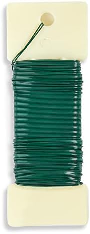 FloraCraft 20 Gauge Floral Paddle Wire 93 Feet Green