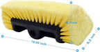 CARCAREZ 10" Car Wash Brush Head with Soft Bristle for Auto RV Truck Boat Camper Exterior Washing Cleaning, Yellow (1, 10" PRO MAX)