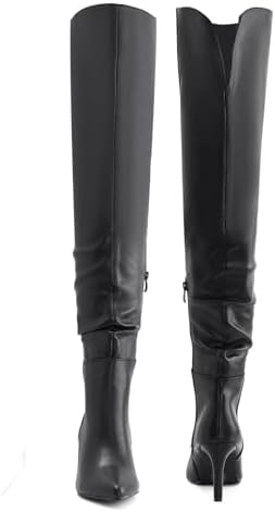 Shoe'N Tale Thigh High Boots for Women Over The Knee Stiletto Heel Pointed Toe Long Sexy Boots